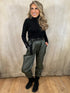 Belted PU Leather Magic Trousers